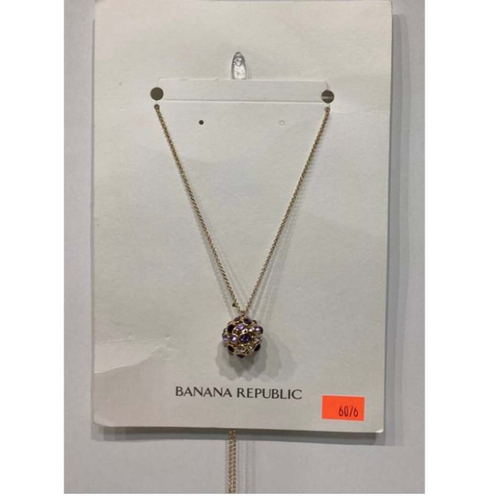 Banana Republic Necklace Gold Purple